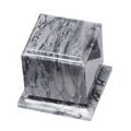 4-1/4" Cube Base with Center/ Counter Sunk (Gray)